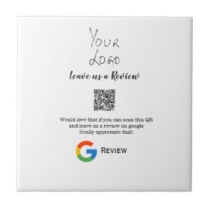 Google review business logo Scan QR review Tegeltje