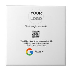 Google review business logo Scan QR review Tegeltje