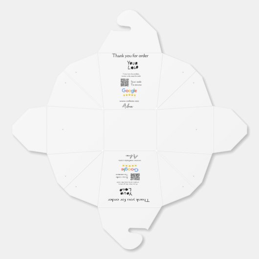 Google review business logo website scan QR-code Bedankdoosjes (Ongevouwen)
