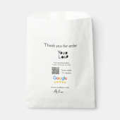 Google review business logo website scan QR-code Bedankzakje (Voorkant)