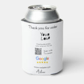 Google review business logo website scan QR-code Blikjeskoeler (Blikje Achterkant)