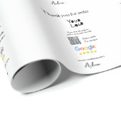 Google review business logo website scan QR-code Cadeaupapier (Rol Hoek)