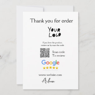 Google review business logo website scan QR-code Feestdagenkaart