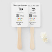 Google review business logo website scan QR-code Handwaaier (Voorkant en achterkant)