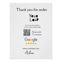 Google review business logo website scan QR-code