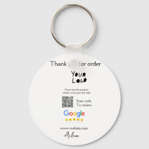 Google review business logo website scan QR-code Sleutelhanger