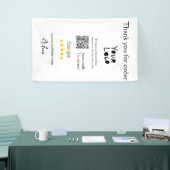 Google review business logo website scan QR-code Spandoek (Beurs)