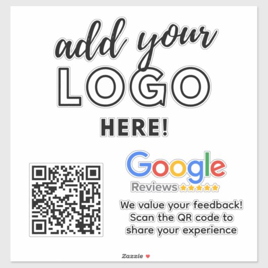Google Review Call to Act Window Stickers QR-CODE (Vel)