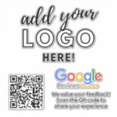 Google Review Call to Act Window Stickers QR-CODE (Voorkant)