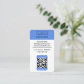 Google Review Carte de visite avec Facebook QR Cod (Debout devant)