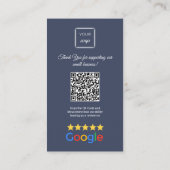 Google Review - Carte de visite avec les médias so (Dos)