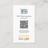 Google Review - Carte de visite avec les médias so (Dos)