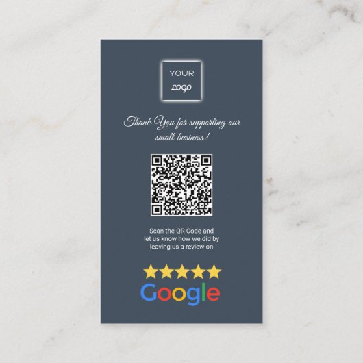 Google Review - Carte de visite - Facebook QR Link (Dos)