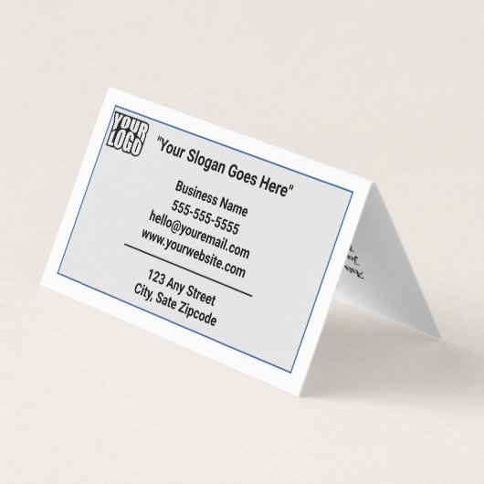 Google Review Gevouwen Kaart QR Sjabloon met Coupo Visitekaartjes (Achterkant)