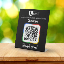 Google Review Kaart aanvragen met Logo en QR-code Reclamebord Met Voetstuk
