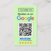 Google Review Kaart aanvragen met Logo en QR-code Visitekaartje (Voorkant)
