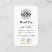 Google Review Kaart Visitekaartje (Achterkant)