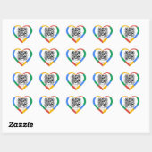 Google Review Link QR Code Heart Sticker (Vel)