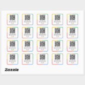 Google Review Link QR Code Vierkante Sticker (Vel)