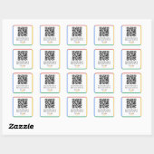 Google Review Link QR Code Vierkante Sticker (Vel)