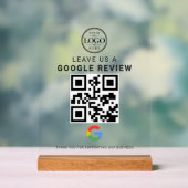 Google Review Logo Acrylaat Tafelblad Display (Neutraal)