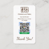 Google Review met Map & QR Code Link Sjabloon Visitekaartje (Voorkant)