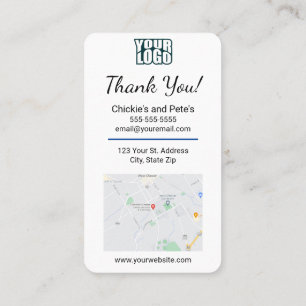 Google Review met Map & QR Code Link Sjabloon Visitekaartje