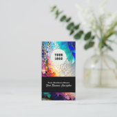 Google Review met QR Code Link Glas in lood Visitekaartje (Staand voorkant)