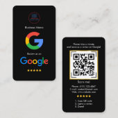 Google Review met QR Code Link Visitekaartje (Voorkant / Achterkant)