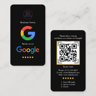 Google Review met QR Code Link Visitekaartje