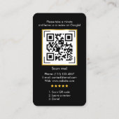 Google Review met QR Code Link Visitekaartje (Achterkant)