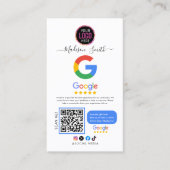Google Review met QR Code Link Visitekaartje (Voorkant)