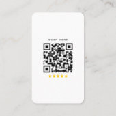 Google Review met QR-code stijlvol modern Visitekaartje (Achterkant)