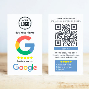 Google-Review met QR-codecink Visitekaartje