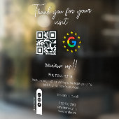 Google Review Mijn Bedrijf Bedankt QR-code Raamsticker
