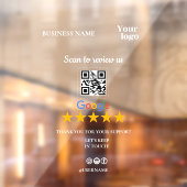 Google Review Mijn Bedrijf Logo Qr Code Toevoegen Raamsticker (Vel 2)