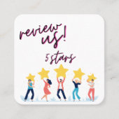 Google Review Mijn Bedrijf QR Code Link Vierkante Visitekaartje (Voorkant)