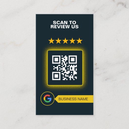 Google Review Mijn Business Script Dank u QR Code Visitekaartje (Voorkant)