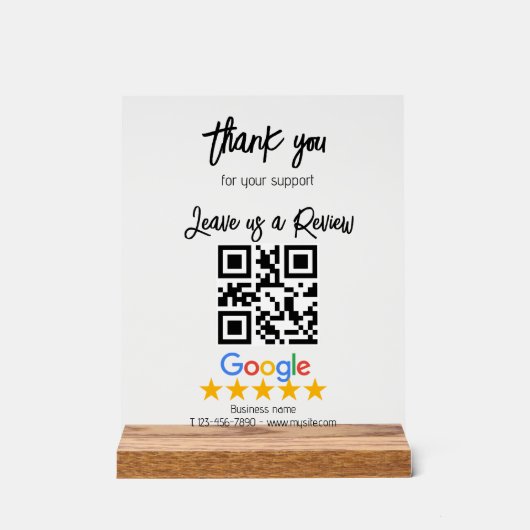 Google Review My Business Black Qr Code (Recto)