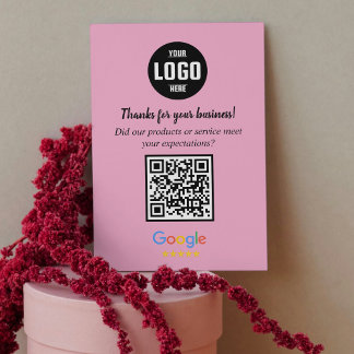 Google Review QR Code Cards | Business Thank You  Informatiekaartje
