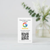 Google Review QR Code Cards,Review Sign Visitekaartje (Staand voorkant)