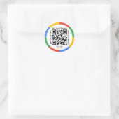 Google Review QR Code Classic Round Sticker (Sac)