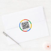 Google Review QR Code Classic Round Sticker (Enveloppe)