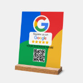Google Review QR Code Colorful Business (Angle)