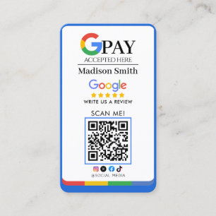 Google Review QR Code Link Visitekaartje