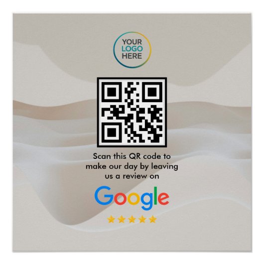 Google Review QR Code Poster | Modern Business Sig (Devant)
