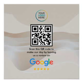 Google Review QR Code Poster | Modern Business Sig Perfect Poster