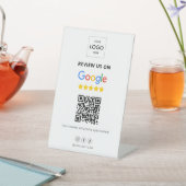 Google Review QR-code Reclamebord Met Voetstuk (Insitu)