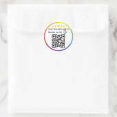 Google Review QR-code Ronde Sticker (Tas)