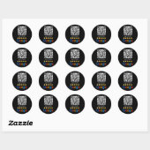 Google Review QR Code Scan Me Ronde Sticker (Vel)